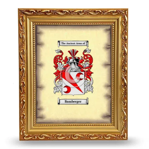 Bamberger Coat of Arms Framed - Gold