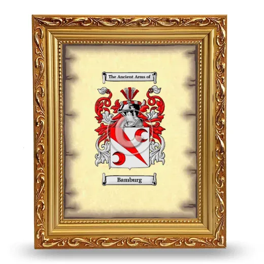 Bamburg Coat of Arms Framed - Gold