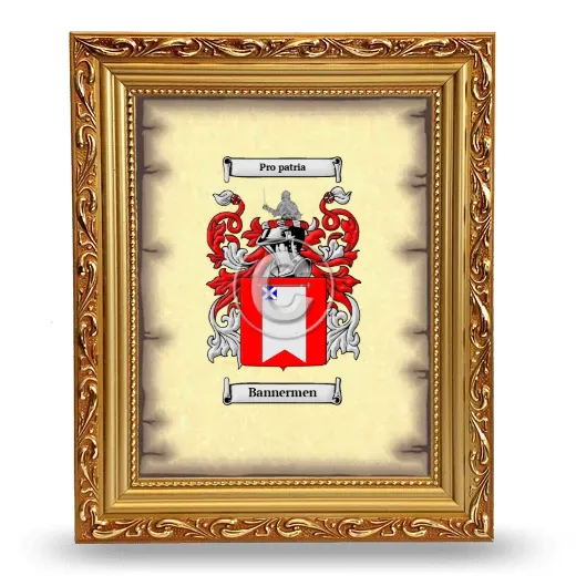Bannermen Coat of Arms Framed - Gold