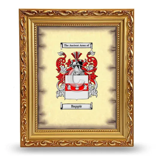 Bappir Coat of Arms Framed - Gold