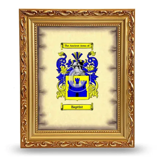Baptist Coat of Arms Framed - Gold