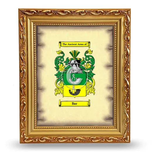 Bar Coat of Arms Framed - Gold