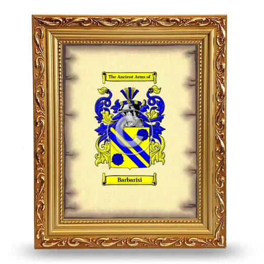 Barbarisi Coat of Arms Framed - Gold