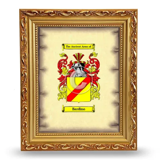 Bardino Coat of Arms Framed - Gold