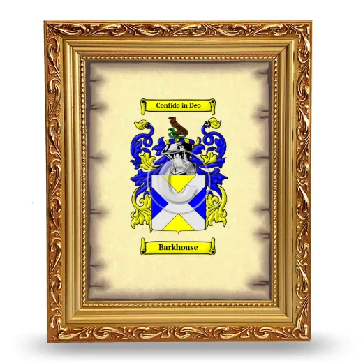 Barkhouse Coat of Arms Framed - Gold