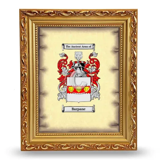 Barpane Coat of Arms Framed - Gold