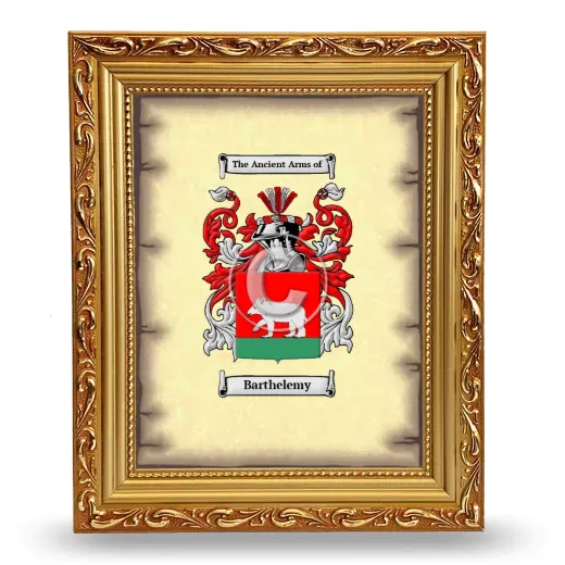 Barthelemy Coat of Arms Framed - Gold
