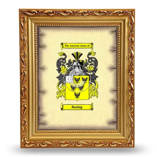 Basing Coat of Arms Framed - Gold