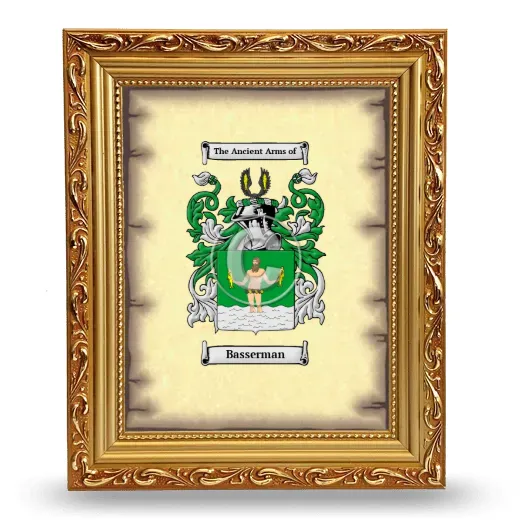 Basserman Coat of Arms Framed - Gold