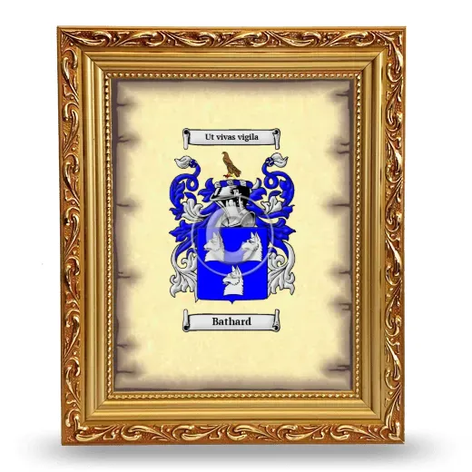 Bathard Coat of Arms Framed - Gold