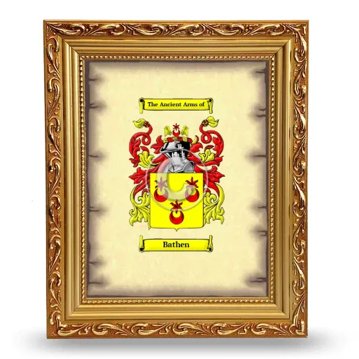Bathen Coat of Arms Framed - Gold