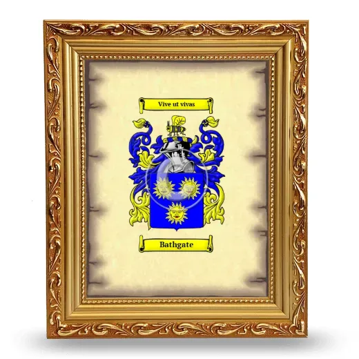Bathgate Coat of Arms Framed - Gold