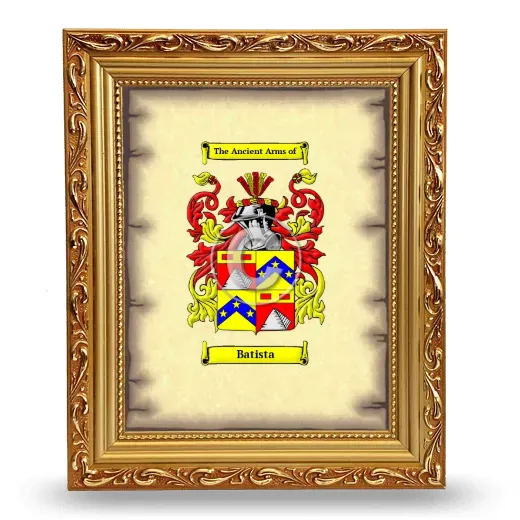 Batista Coat of Arms Framed - Gold