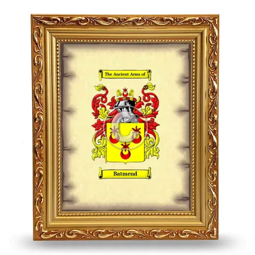 Batmend Coat of Arms Framed - Gold