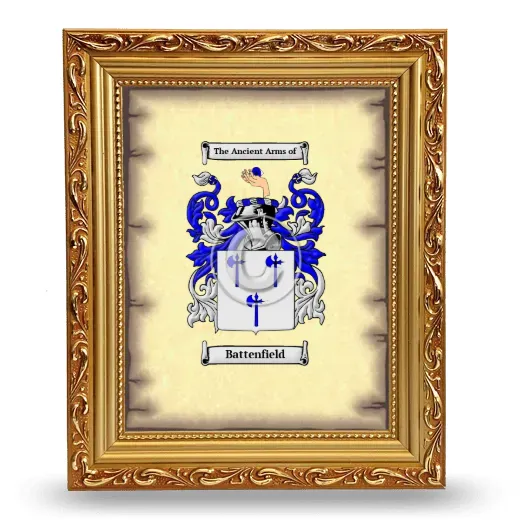Battenfield Coat of Arms Framed - Gold