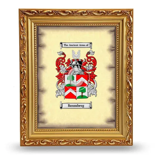 Baumberg Coat of Arms Framed - Gold