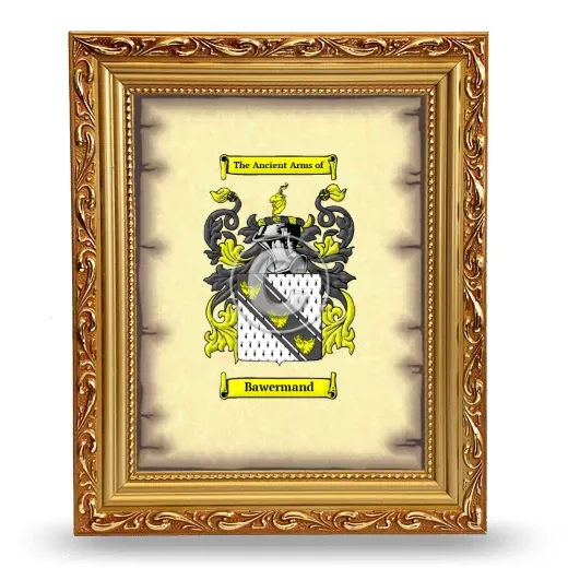 Bawermand Coat of Arms Framed - Gold