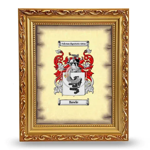 Bawle Coat of Arms Framed - Gold