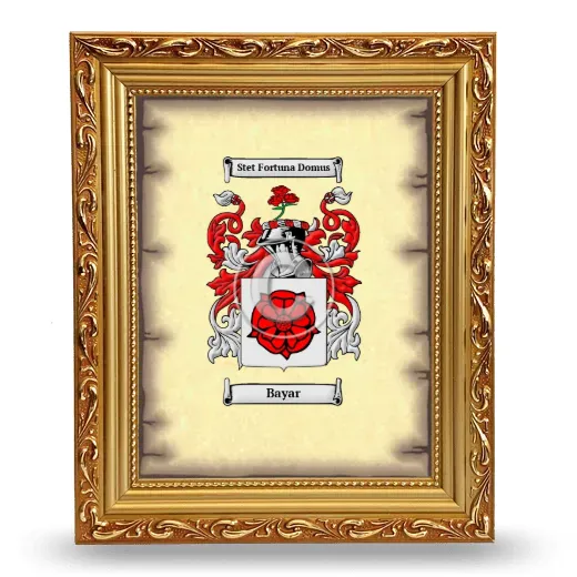 Bayar Coat of Arms Framed - Gold
