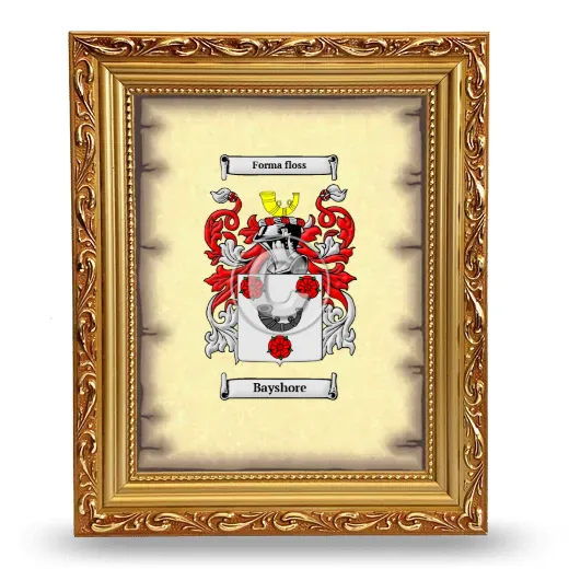 Bayshore Coat of Arms Framed - Gold