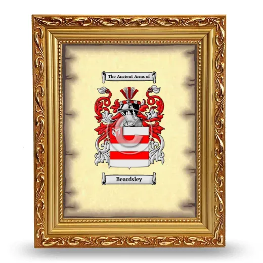 Beardsley Coat of Arms Framed - Gold