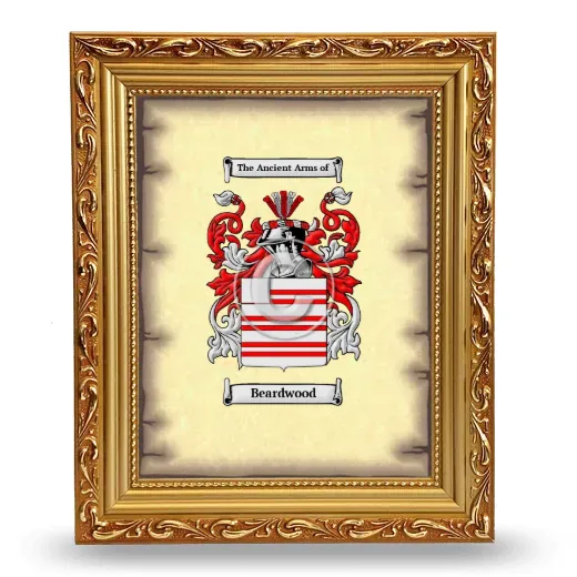 Beardwood Coat of Arms Framed - Gold