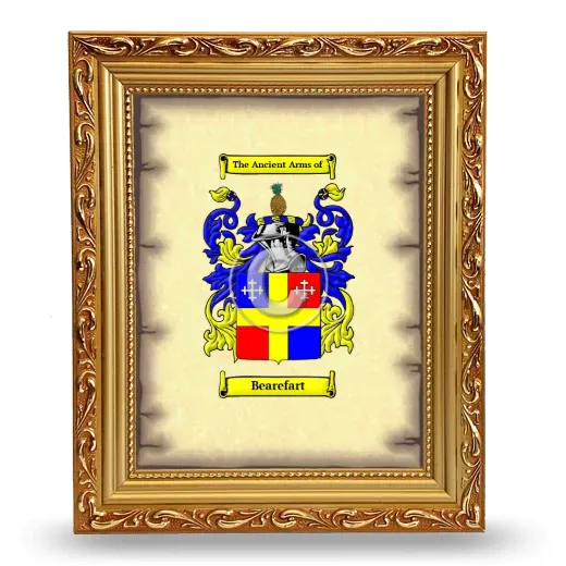 Bearefart Coat of Arms Framed - Gold