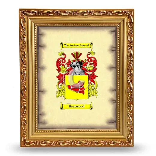 Bearwood Coat of Arms Framed - Gold