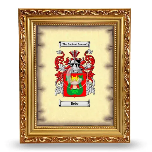Bebe Coat of Arms Framed - Gold