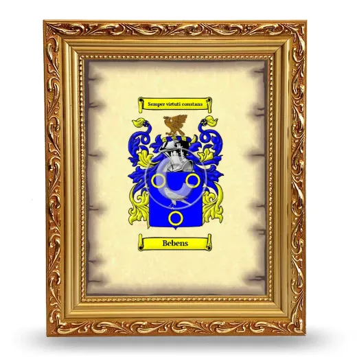 Bebens Coat of Arms Framed - Gold