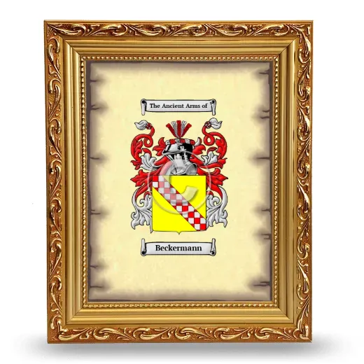 Beckermann Coat of Arms Framed - Gold