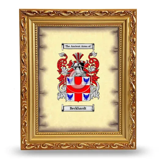 Beckhardt Coat of Arms Framed - Gold