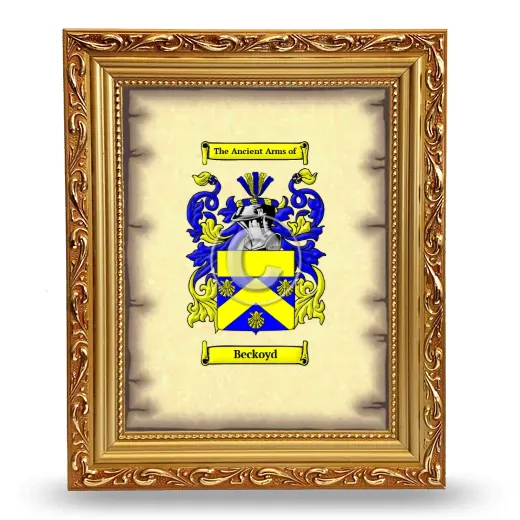 Beckoyd Coat of Arms Framed - Gold