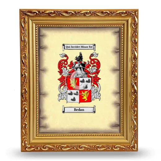 Bedan Coat of Arms Framed - Gold
