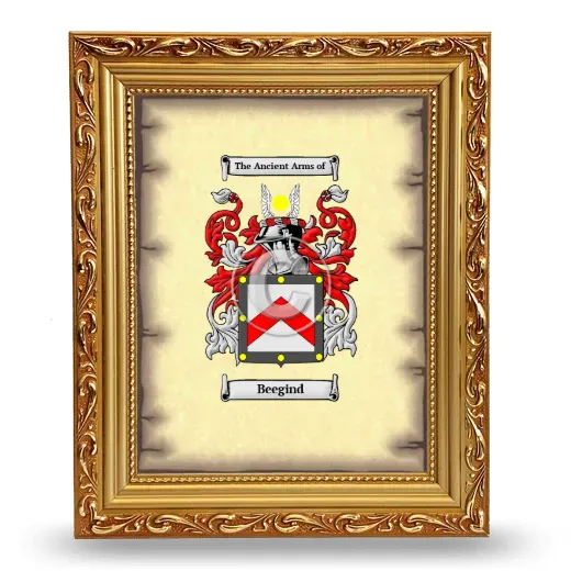 Beegind Coat of Arms Framed - Gold
