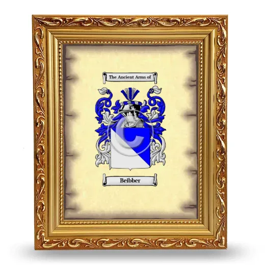Beibber Coat of Arms Framed - Gold