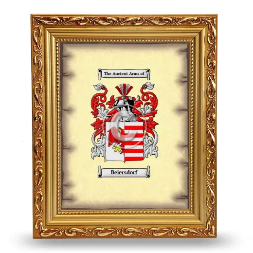 Beiersdorf Coat of Arms Framed - Gold