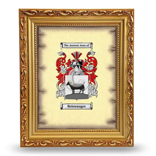 Beiswanger Coat of Arms Framed - Gold