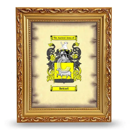 Beitzel Coat of Arms Framed - Gold