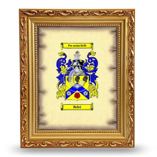 Belei Coat of Arms Framed - Gold