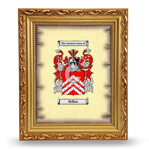 Bellan Coat of Arms Framed - Gold