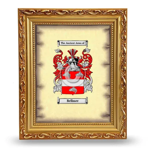 Bellmer Coat of Arms Framed - Gold