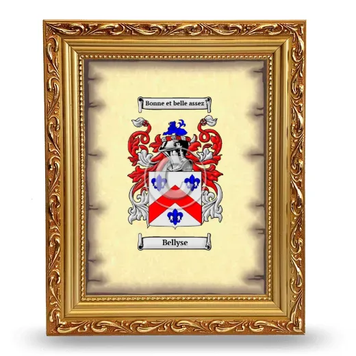 Bellyse Coat of Arms Framed - Gold