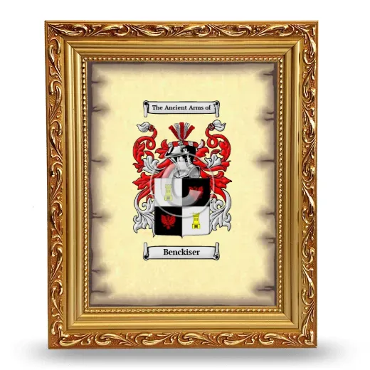 Benckiser Coat of Arms Framed - Gold