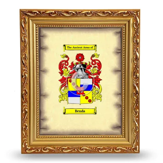 Benda Coat of Arms Framed - Gold