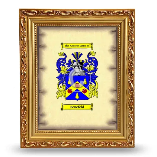 Benefeld Coat of Arms Framed - Gold