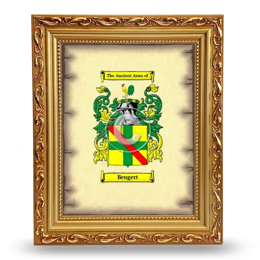Bengert Coat of Arms Framed - Gold