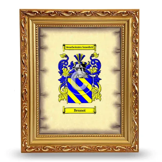 Bennoi Coat of Arms Framed - Gold
