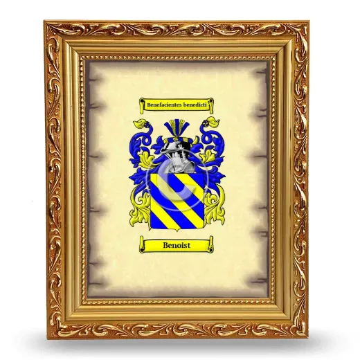 Benoist Coat of Arms Framed - Gold