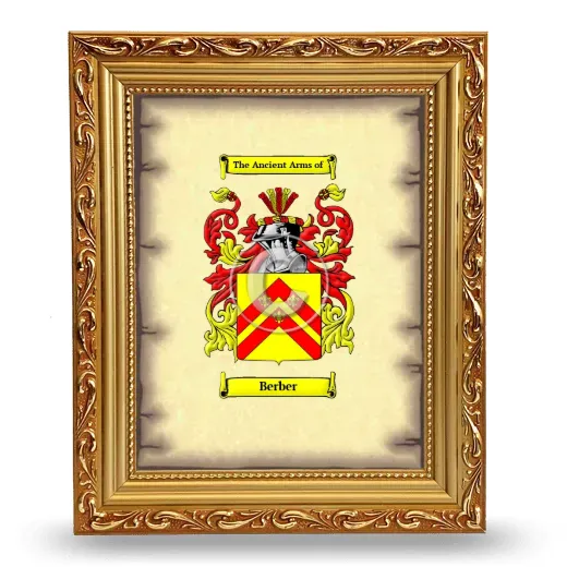 Berber Coat of Arms Framed - Gold